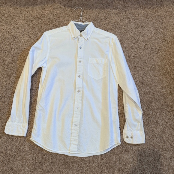 ❤️❤️ 3/$25 Men's Nautica button down White cotton shirt size small - Picture 2 of 5